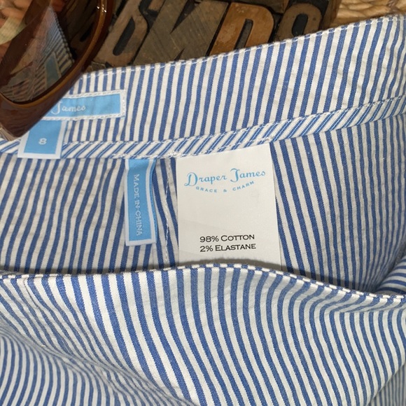 🌺DRAPER JAMES ‘Sarabeth’ Seersucker Mini Skirt - Picture 6 of 8